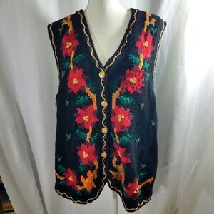 Erika II Hand Knit Christmas Sweater Vest 3X NWT
